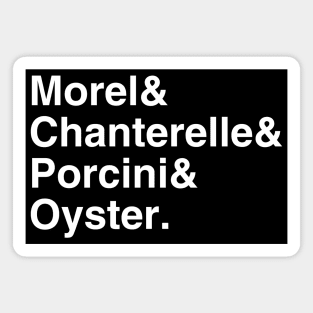 Mushroom Common Names Ampersand (white on black) Magnet